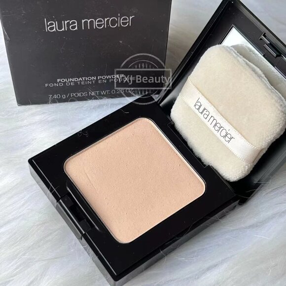New Laura Mercier Foundation Powder with Puff & Sponge~2N1 No2~Full size~Rare - Picture 1 of 6